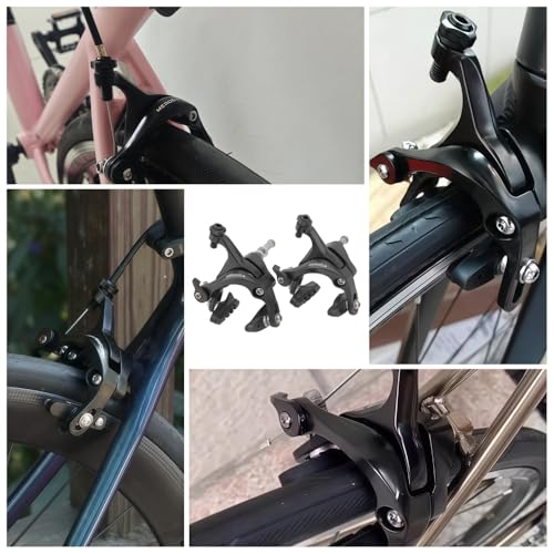 GUOFANG Fahrradbremssättel, Rennrad-Bremsenteile, Aluminium-Fahrradbremssätze, Felgenbremssätze, Doppelgelenk-Bremssättel, Doppelgelenk-C-Typ-Bremssättel (Vorderseite und Rückseite)
