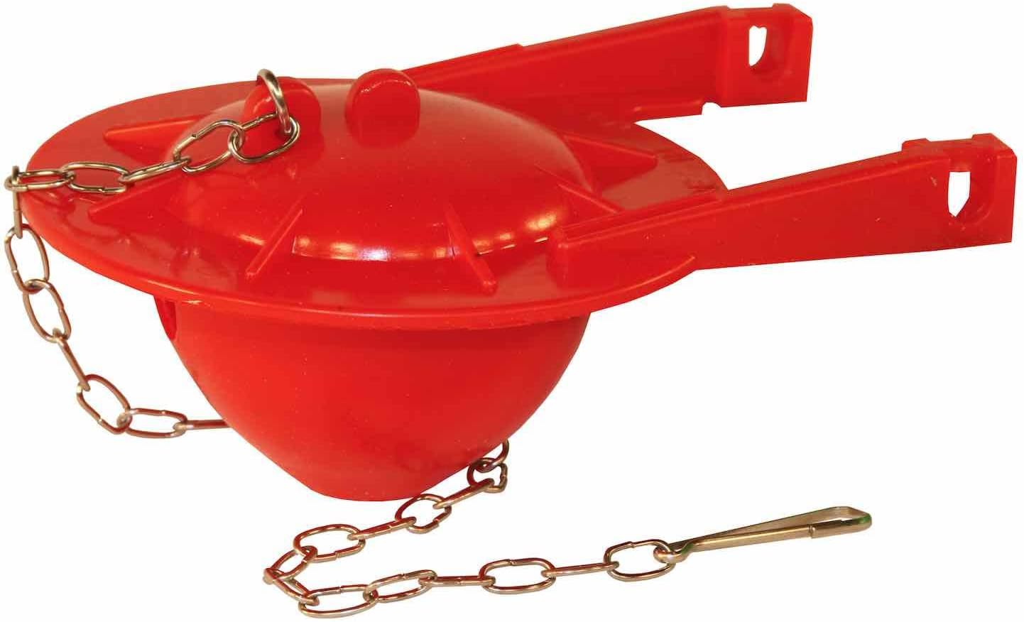 Replacement TOTO G-Max 3" Red Flapper "Pkg Of 2" - Fits TOTO THU138S, THU175S And THU331S - Stainless Steel Chain - Made In USA