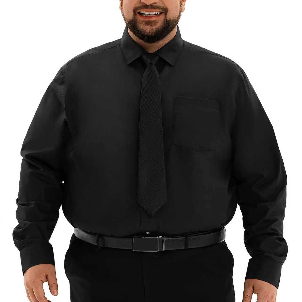 HOdo Big and Tall Cotton Poplin Dress Shirt