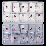 1000 Stück Nagel Tips Set, Falsche Nägel 10 Größen Nail Tips