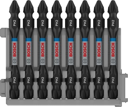 Bosch 8x PRO Impact Schrauberbit mit Doppelklingen und Pick and Click-Einsä