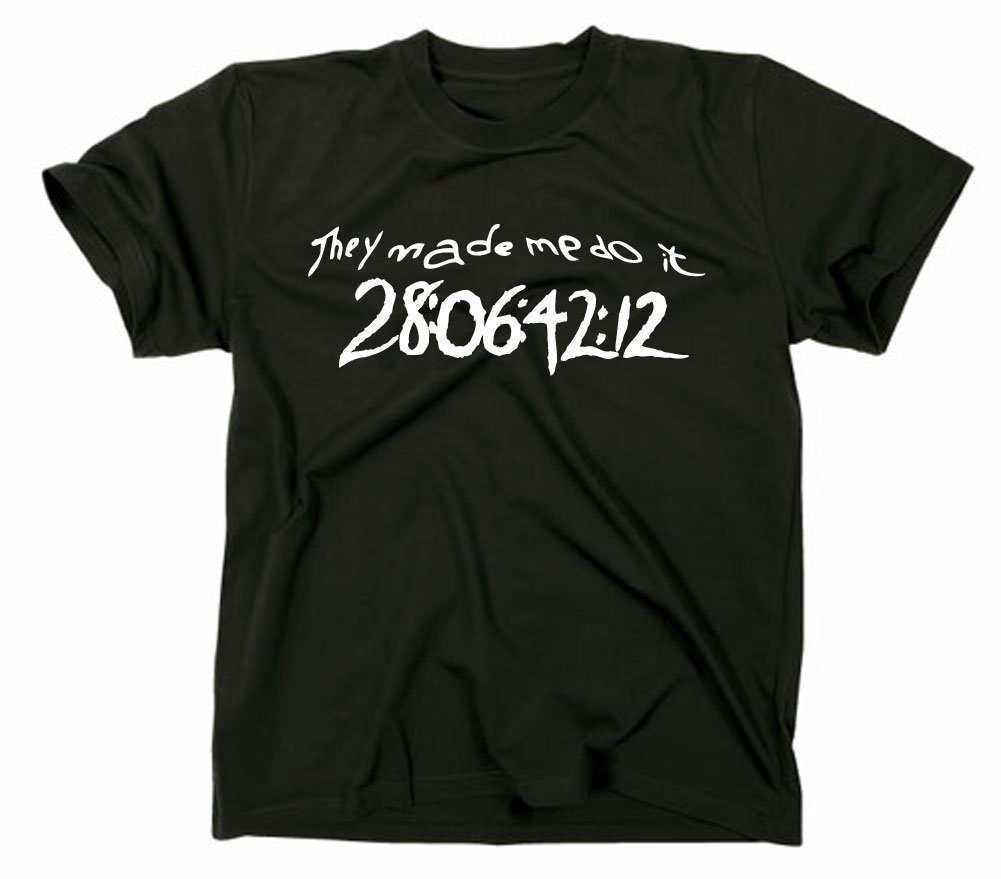 Styletex23 Men's Black Donnie Darko They Made Me Do It T-Shirt, M
