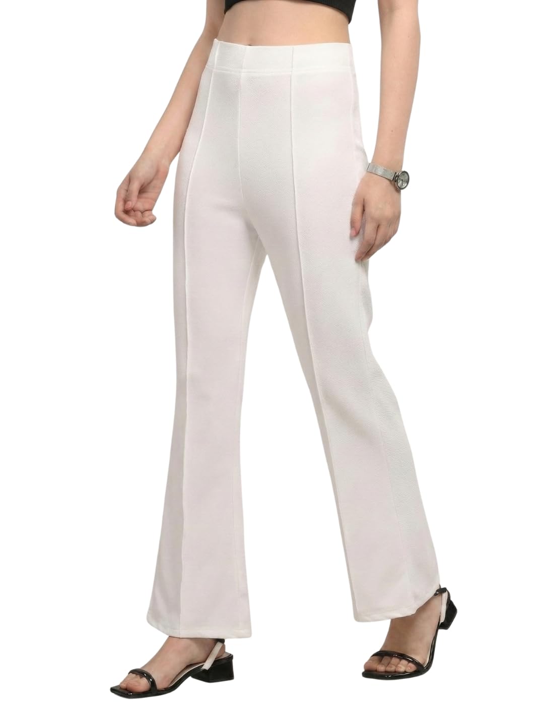 Premium High-Rise Women's Bootcut Trousers Pants, Ultra-Soft Roma Fabric, Straight Fit Womens Stylish Trousers Casual, Formal Pants for Women-picture-13