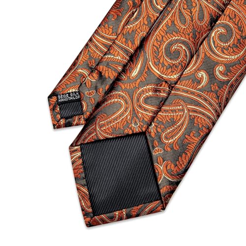 Image of YourTies Paisley Men's Necktie Woven Silk Floral Ties for Men Designer Formal Business Party Wedding