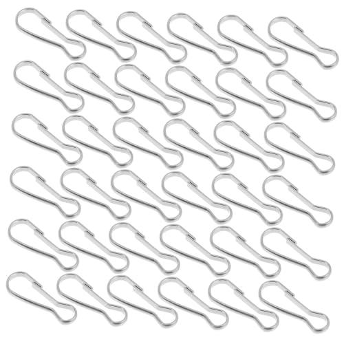 HEALLILY Metal Snap Button Connection 100pcs Spring Snap Hooks Keychain Hooks Small Spring Clips Buckle for Keychains