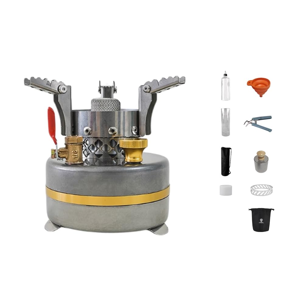 Amazon.co.jp: アルコールストーブ バーナー 五徳付き 卓上焚き火台 炎