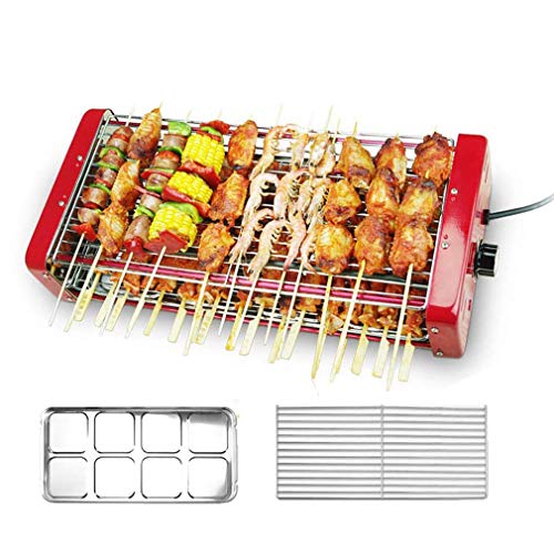 Barbecue Grill, Doppel Grill Smokeless Non-Stick Pan Tisch Barbecue-Maschine, Mit 2 Griddleplatte, Für Garten-Reise Camping