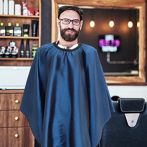 LALAFINA 1pc Blue with Large Gown Anti-Static Cape Cloth Barber Sapphire and Cutting Salon Men Baber Hair Sleeves for Apron Stylist Cover Hairdressing Coloringdyeing Sleevesprofessional - Image 3