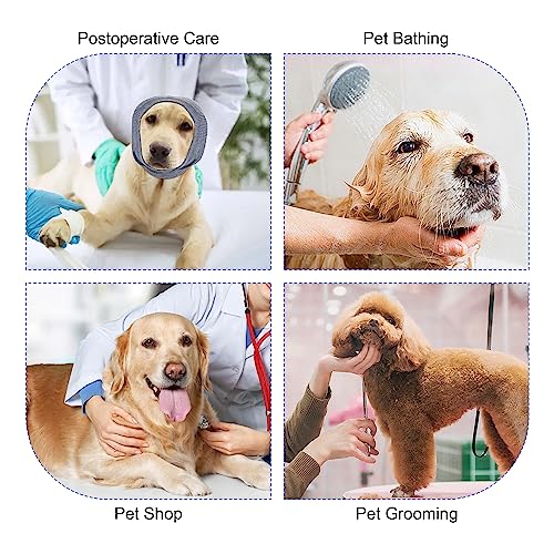 Image of Quiet Ears for Dogs, Rbenxia 1 Piece Dog Ear Cover Hoodies Dog Ear Muffs Headband Noise Ear Protection Warm Winter Ear Scarf (Grey, Large)