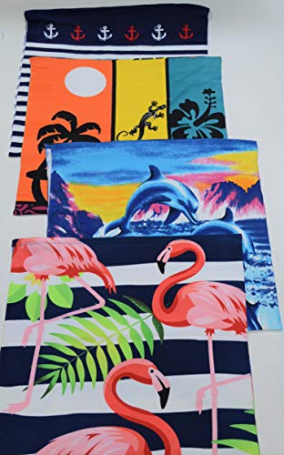 ORPHEEBS Serviette de Plage Divers modèles 80 x 160 cm (4 draps de Plage A) Cover
