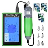 Fiber Optic Inspection Video Probe A-600 Fiber Optic Microscope 400x, 5-inch Touch Screen for SCUPC FCUPC STUPC LCUPC SCAPC Male/Female Interface Real time Video Recording+TF Card Fiber Inspector