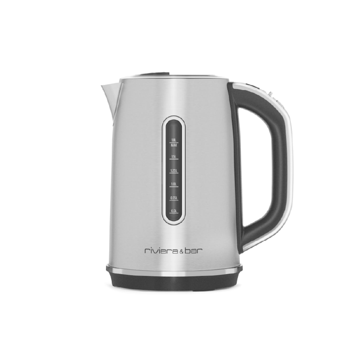 riviera&bar - Bouilloire Expert à Température Réglable BBT660 ELEA - Inox, 50 à 100°C, Socle Pivotant à 360°, Protection Anti Surchauffe - 1,8L, 22,5x25,5x16 cm, Noir