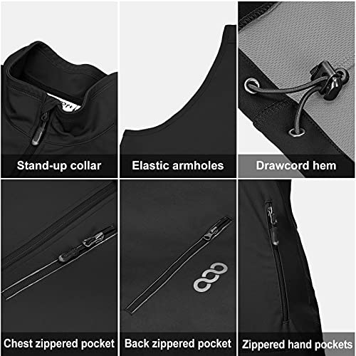 33,000ft Damen Leichte Laufweste Outdoor Softshell Weste Frau Ärmellose Jacke Winddichte Wasserdichte Atmungsaktive Vest Gilet für Laufen Golf Wandern