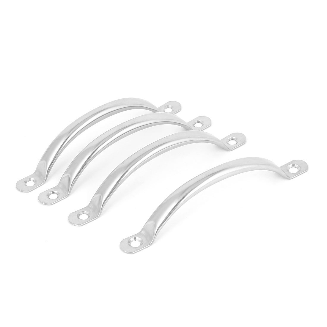 Uxcell Silver Sourcingmap Drawer Closet 105Mm Hole Distance Stainless Steel Bow Shape Pull Handle 4Pcs