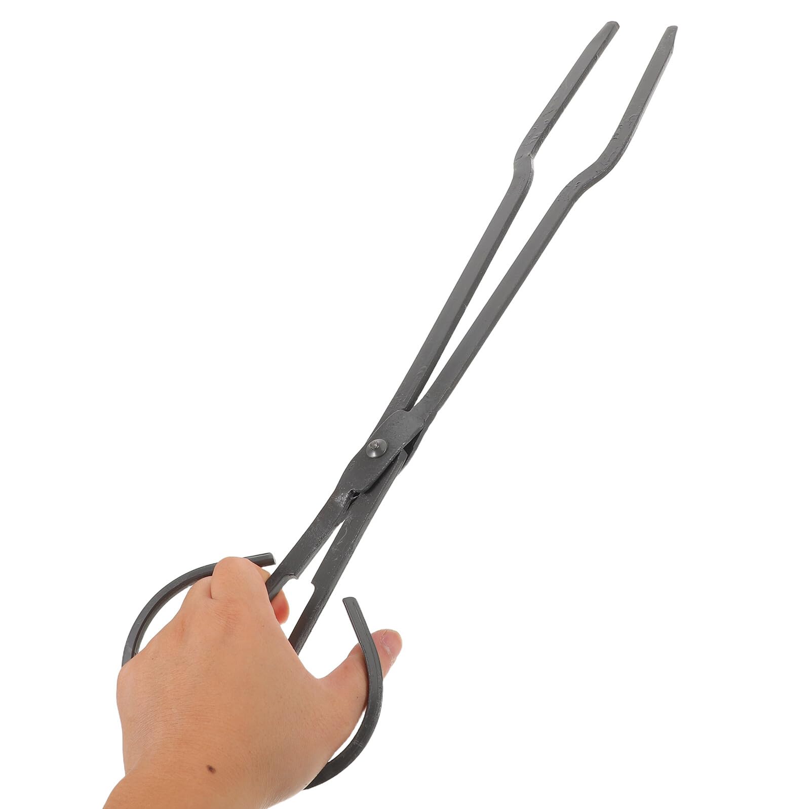 NUOBESTY Pince à Bois pour Cheminée Pince Fer Robuste pour Bûches et Charbon Multifonction pour Foyer Intérieur et Feu de Camp