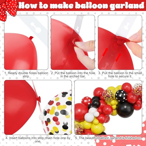 Image of Amandir 153pcs Red Yellow Black Balloon Garland Arch Kit Different Sizes