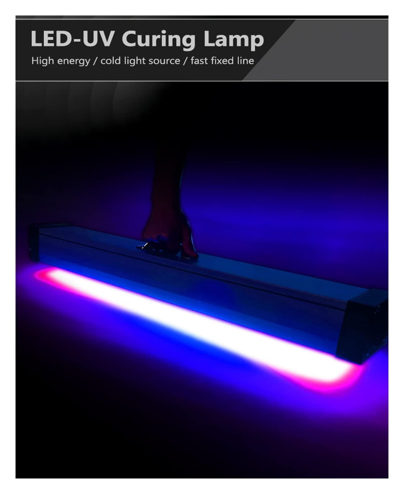 Światło utwardzające UV 500W LED przenośna lampa UV do utwardzania koloidem głowica drukująca atramentowa drukarka fotograficzna utwardzanie 365nm 395nm 405nm lampa Cob UV Led(395nm)