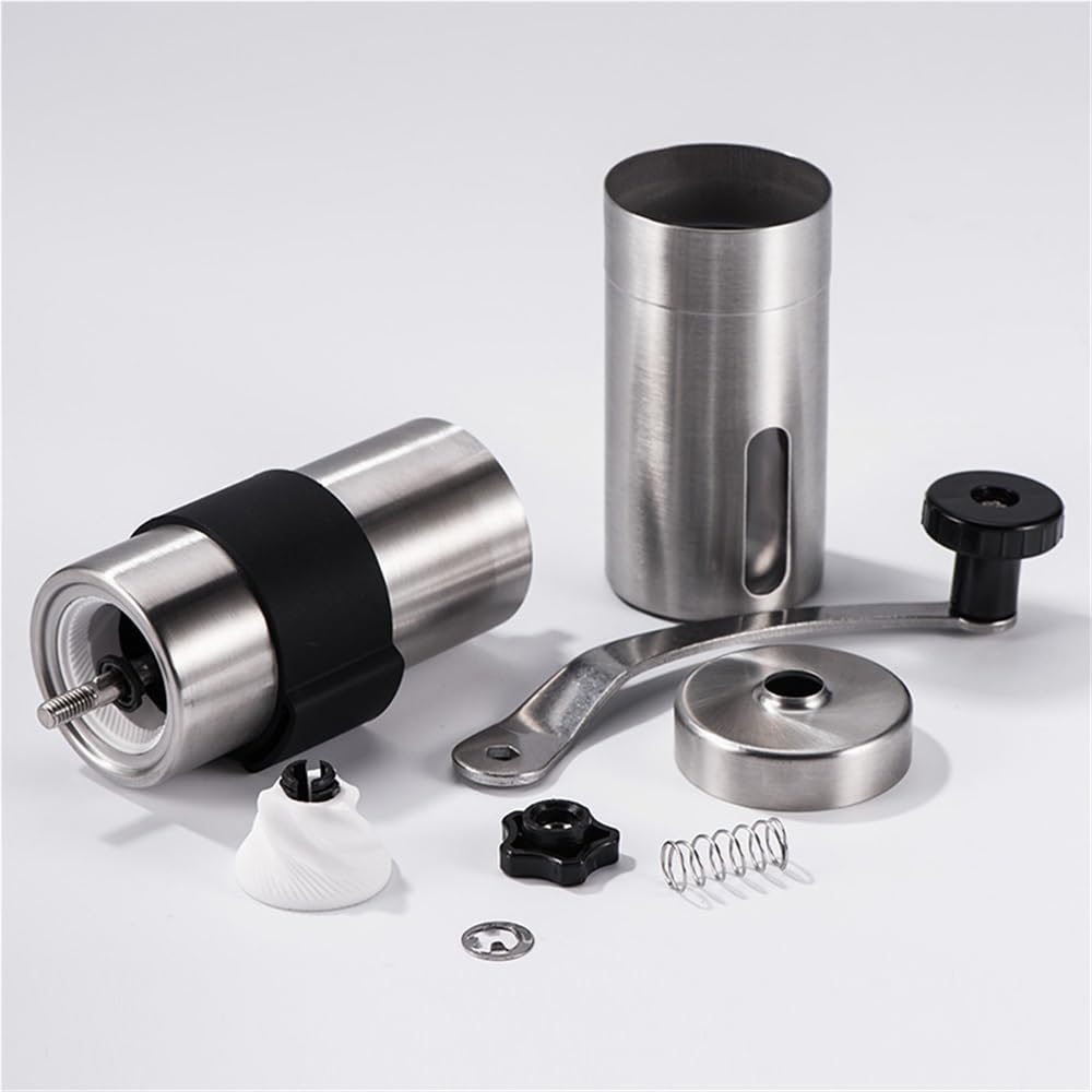 Mini molinillo de café de plata de acero inoxidable hecho a mano molinillo de granos de café hecho a mano herramienta de cocina molinillos