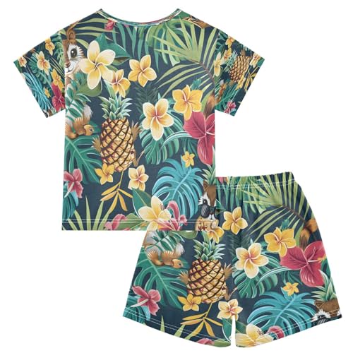 senya Short Sleeve Pajamas Sets Summer Cotton Sleepwear Pineapples Chipmunks2
