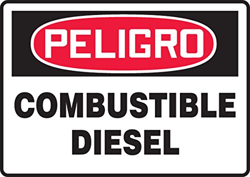 Panneau diesel Peligro Combustible plaque aluminium de signalisation de danger Accuform