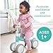 MindWare Balance Bike 1+ Year Old Baby First Bicycle for Toddlers 1-2 First Birthday Gift Ideas Interactive Montessori Ride On Toy - Oh So Fun Teal