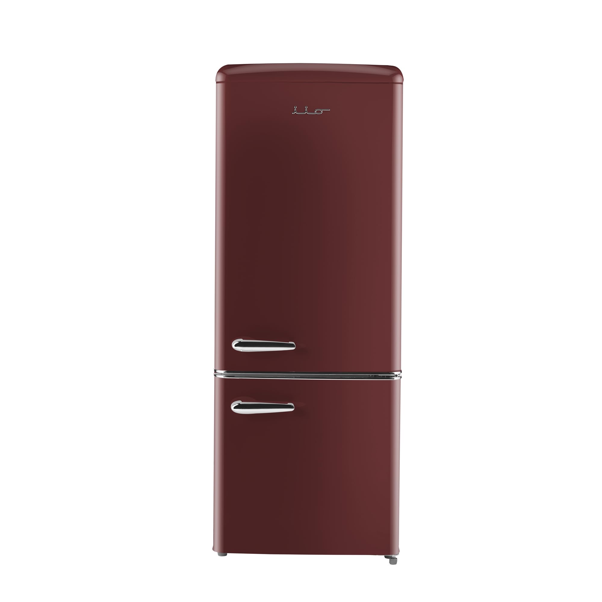 iio 7 Cu Ft Bottom Freezer Retro Refrigerator, Small, with Mini Fridge for Bedroom, 3 Glass replacement Shelves, LED Light,1 Crisper, 2 Drawers (Red) on Fridge.com