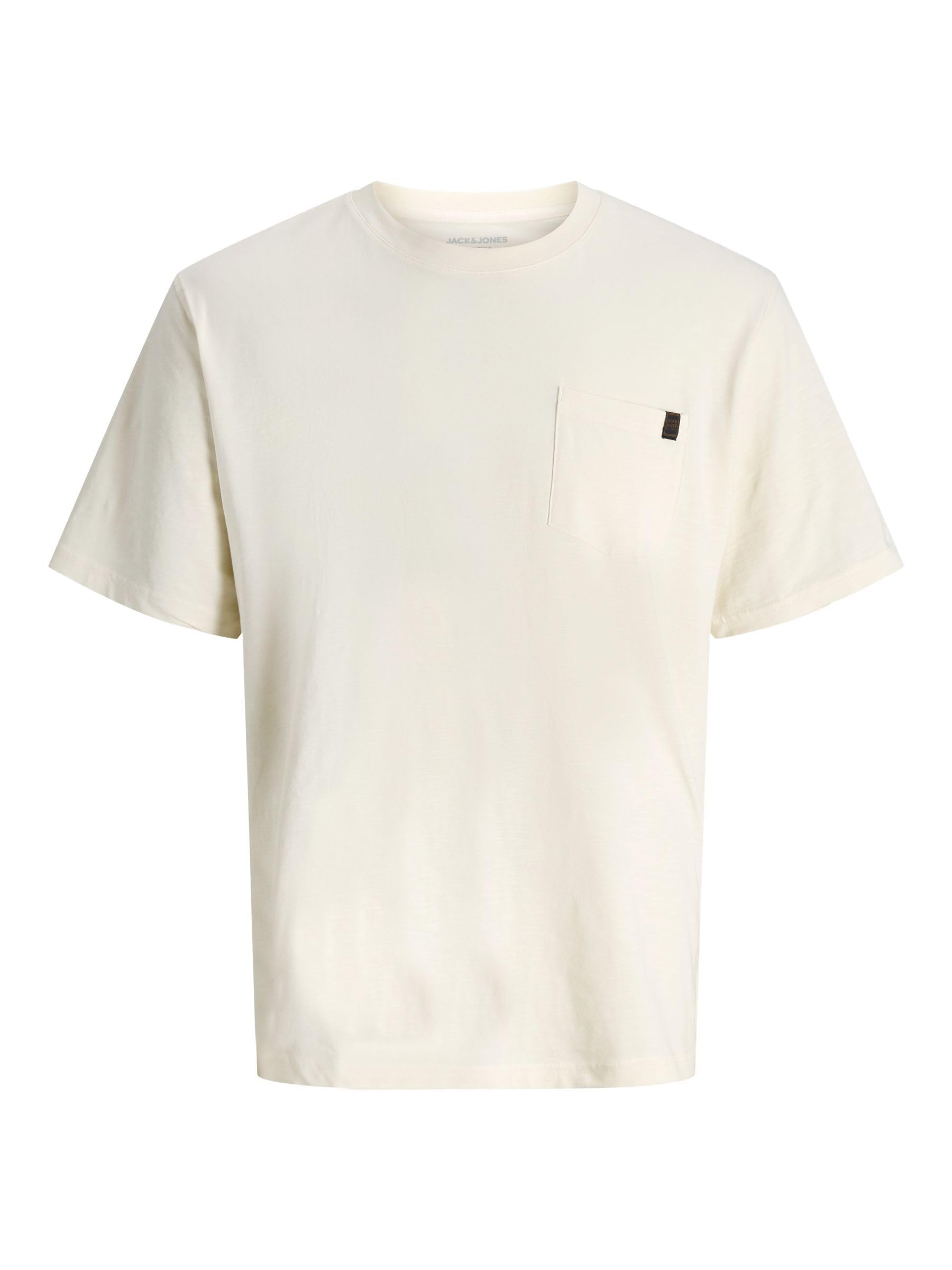JACK & JONES Jjedover Slub Tee Ss Noos, Antique White, M