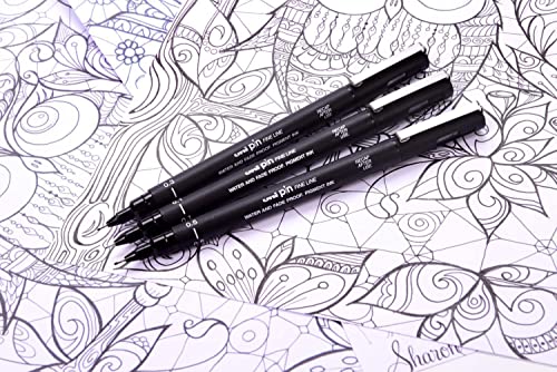 Uni-Pin Fine Lner Marker 0.4Mm Black Single Pen #TOP4