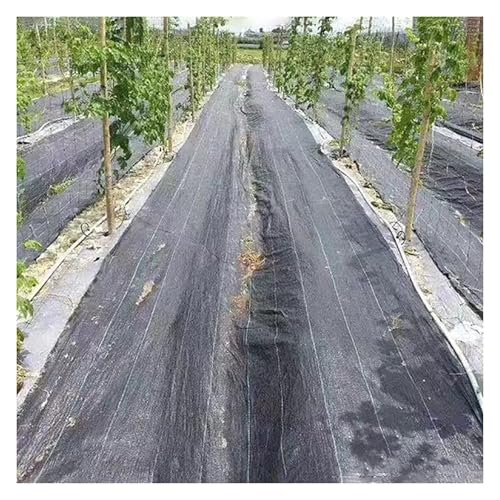 EPYBJYWQ Malla Geotextil Antihierbas Almohadilla de deshierbe Pesada Capa Protectora del Suelo de Rollo Tejido Negro 1 m - 200 m de Largo(1mx140m/3.3ftx459ft)