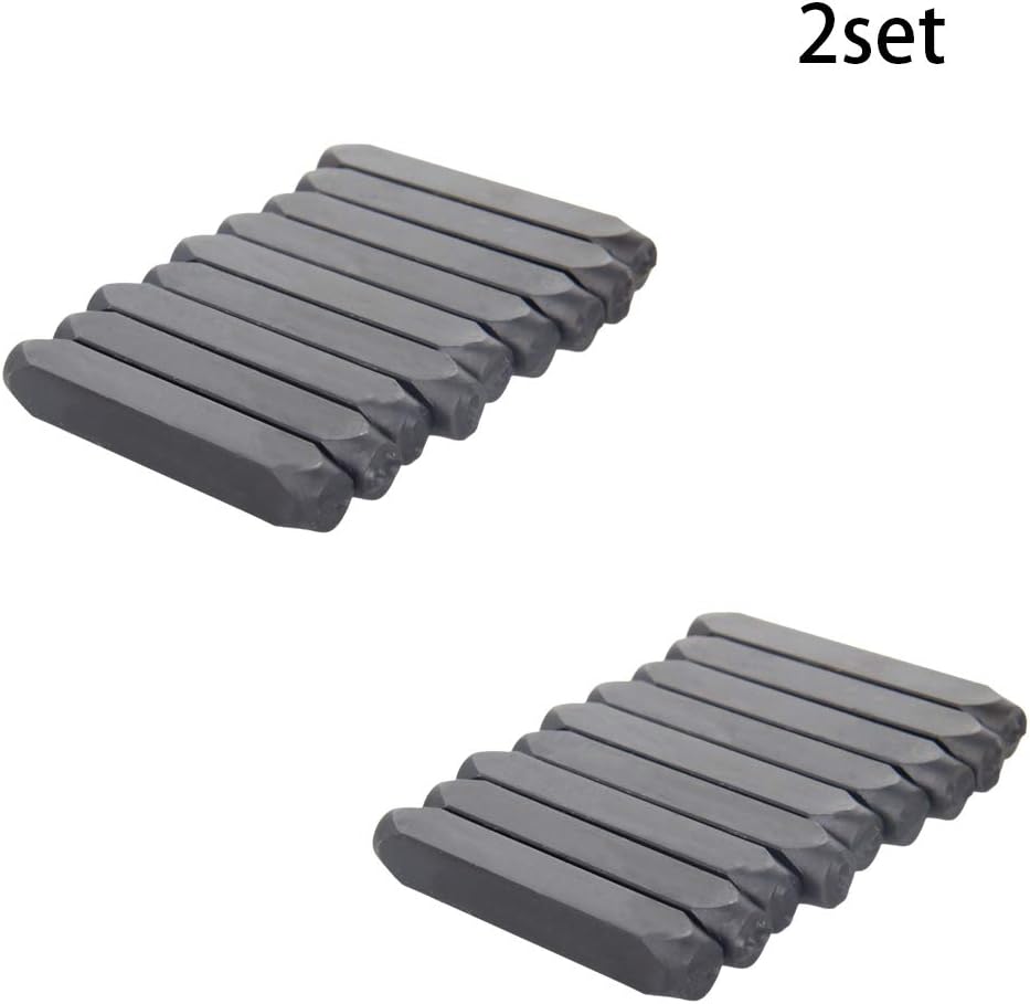 Utoolmart Number Metal Stamp Set,0.31" 8mm,Digital 0 to 9,Wood Leather Steel Punch Tools, for Imprinting on Metal Jewelry Leather Wood, 2 Set