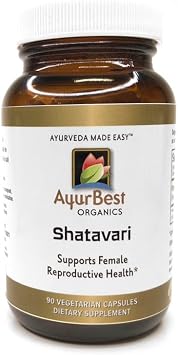 Shatavari Herbal Supplements 425mg Capsules, USDA Organic, Kosher - 90 Count