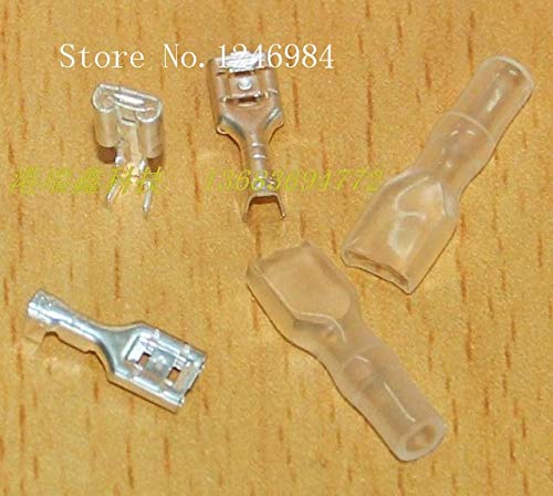 Davitu [SA]4.8MM plug spring terminals with transparent sheath linker copper-1000pcs/lot