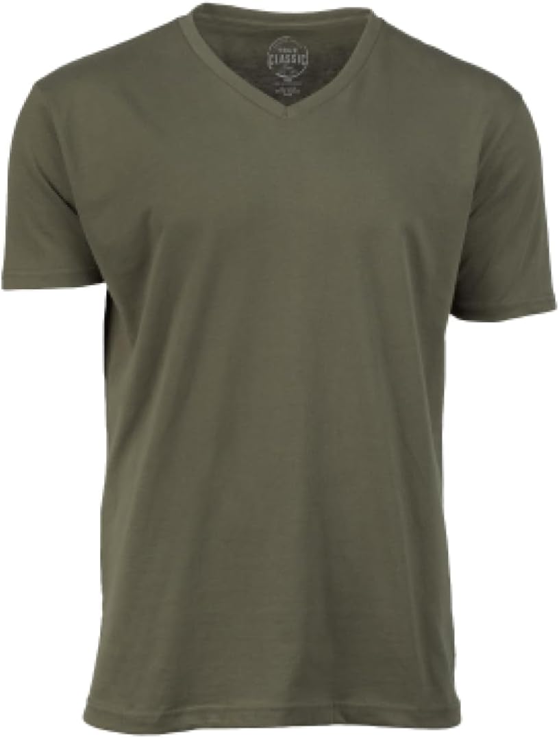 True ClassicMens V Neck T Shirts – Soft, Fitted Undershirts for Men Pack – Mens Undershirts – Cotton Blend, Tag-Free