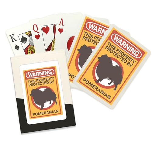 Lantern Press Pomeranian, 52 cartas tamaño póker