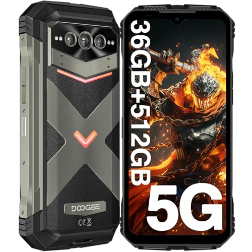 DOOGEE V MAX Plus Rugged Smartphone 5G,22000mAh 36GB+512GB Android 14 Rugged Phone,200MP+32MP+20MP Night Vision Rugged Cell Phone,6.58