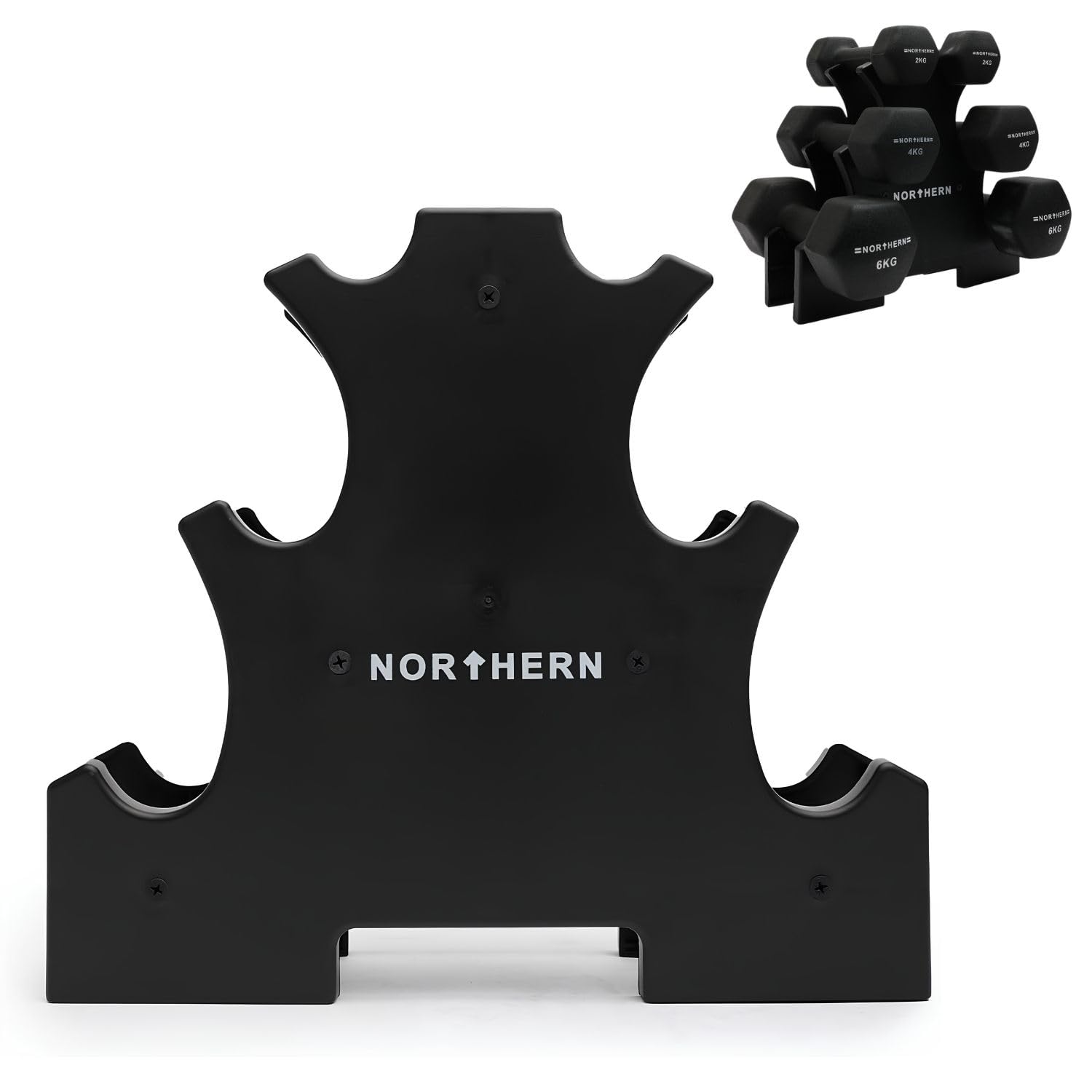 NORTHERN Dumbbell Rack Storage Rack, A Frame, Weight Stand Home Gym Weight Racks Dumb Bell Storage Organiser Stand Holder Heavy Duty Tree Rack Weight Tower, Strength Training (Neo Mini Rack)