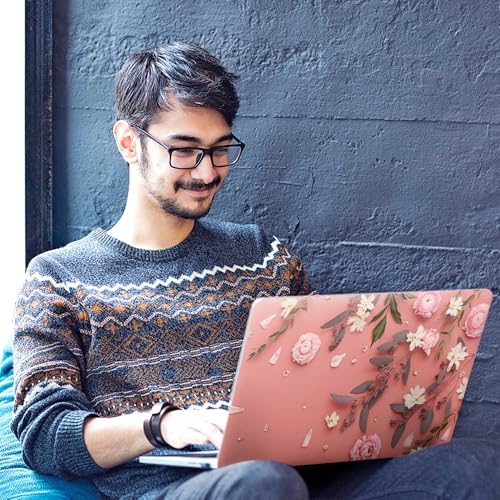 Image of Galaxsia Floral D33 Full Body Vinyl Laptop Skin /Sticker /Cover Upto 15.6 Inches Laptops Laminated-Removable-HD Quality Compatible for Hp-Dell-Sony-Lenovo-Asus etc.(15x10 Inches)