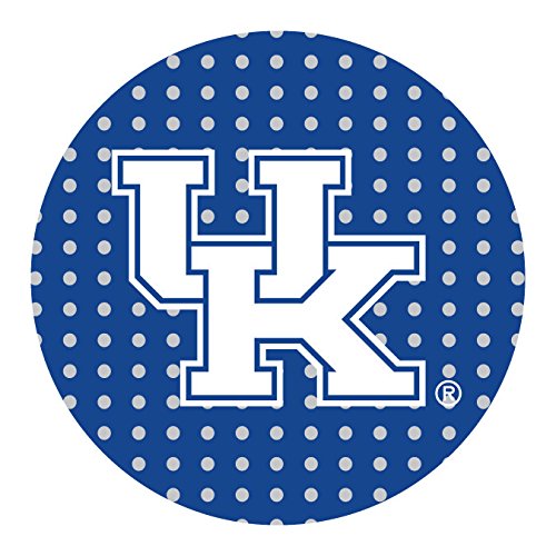 R and R Imports, Inc Kentucky Wildcats Collegiate 4 Inch Round Trendy Polka Dot Magnet Officially Licensed Collegiate Product