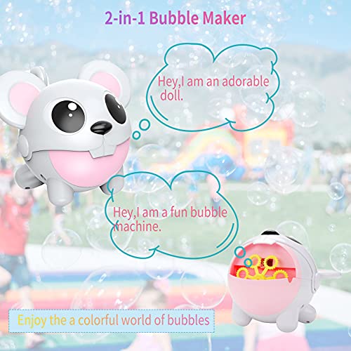 image for ritastar Bubble Machine with Bubble Solution,Automatic Electric Cartoo