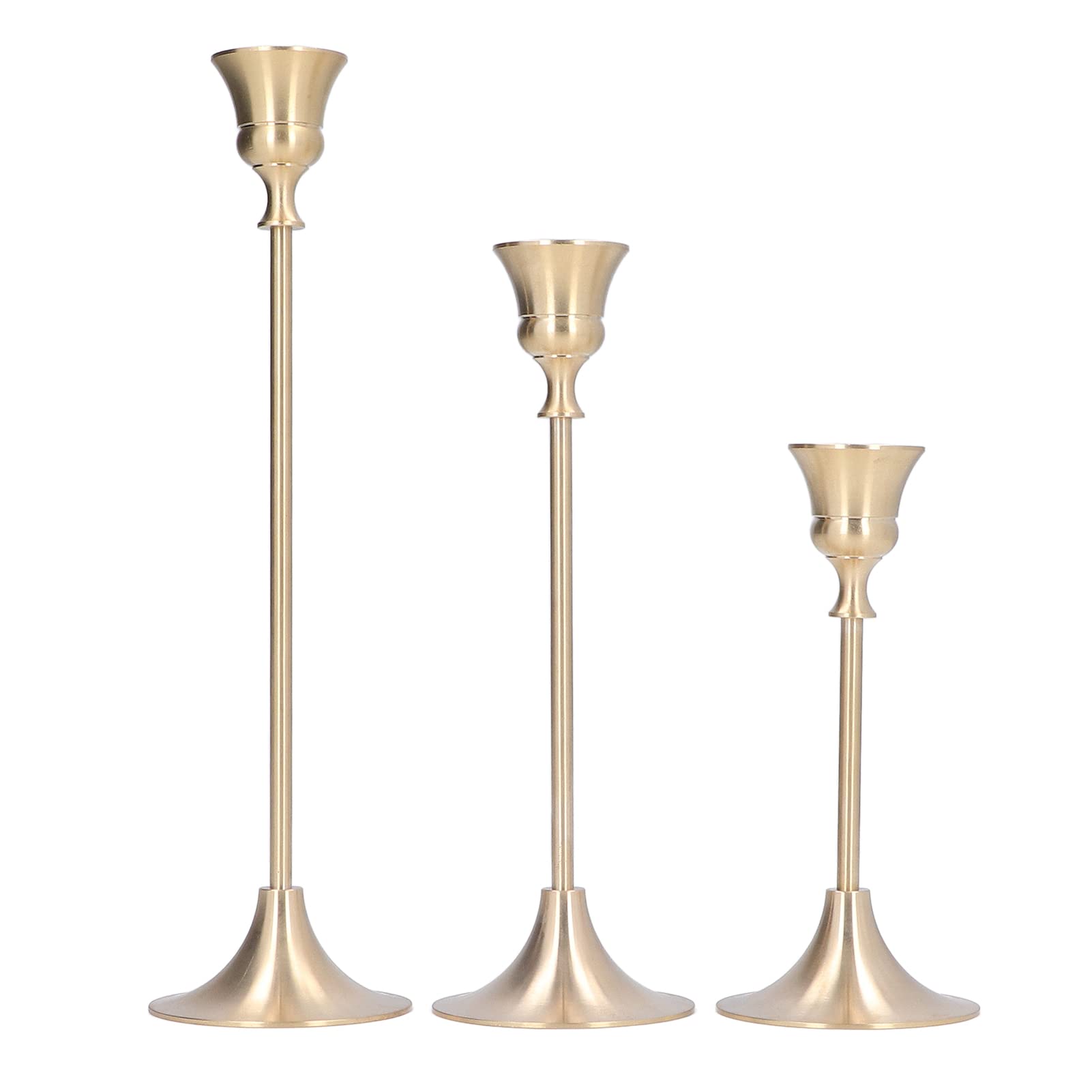 Fdit Elegante Dekorative Kerzenhalter für Romantische Atmosphäre | Hochwertiges Aluminium, einzigartiges Weinglas-Munddesign, 3 Höhen verfügbar, ideal für Hochzeiten und Heimdekoration