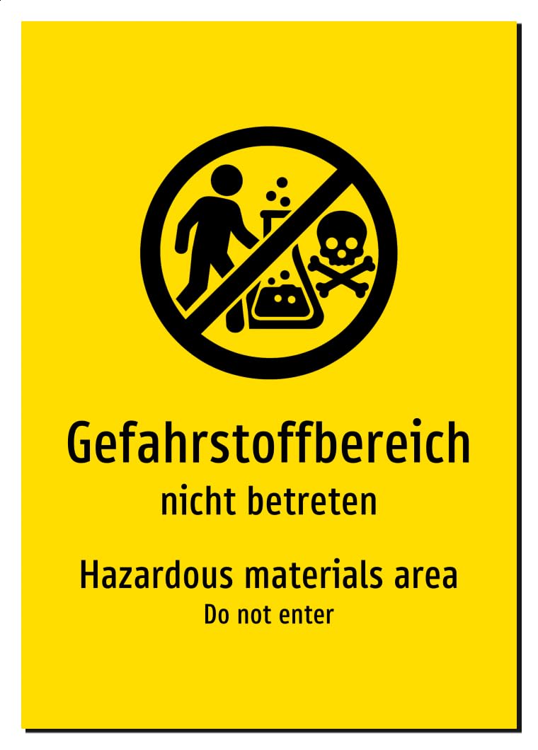 61177-DEEN-S-06 | Gefahrstoffbereich Schild/Aufkleber | Deutsch