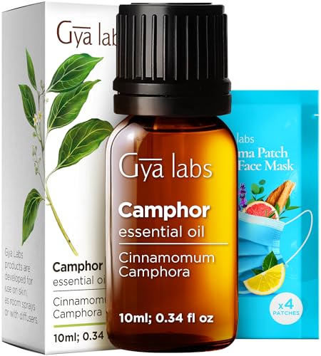 Image of 100% Pure Camphor Essential Oil - 0.34 Fl Oz - Camphor Oil for Hair, Skin, Diffuser, Aromatherapy & DIY Candle Making Scent
