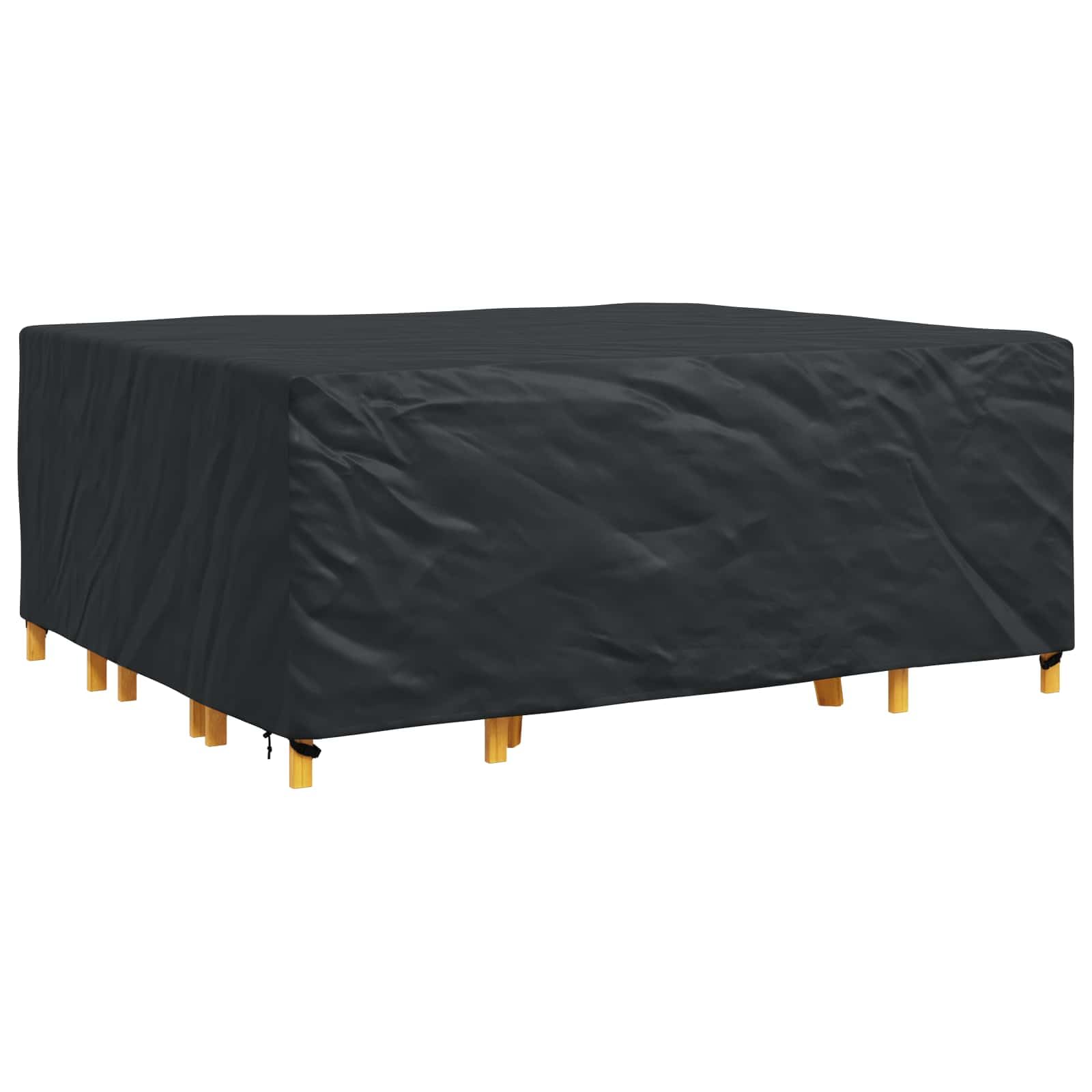vidaXL Furniture Cover Plain Black 250 x 210 x 70 cm 600D, Garden Shield, Rectangular Outdoor Cover, Modern Furniture Guard, UV-Resistant, Waterproof Materials, All Weather Protection — image 1