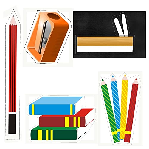 Image of Pretty UR Party Back to School Theme Paper Cutouts for Birthday Parties, Back to School Party Supplies decor, Birthday Party Decoration Cut-Outs (10 pcs)