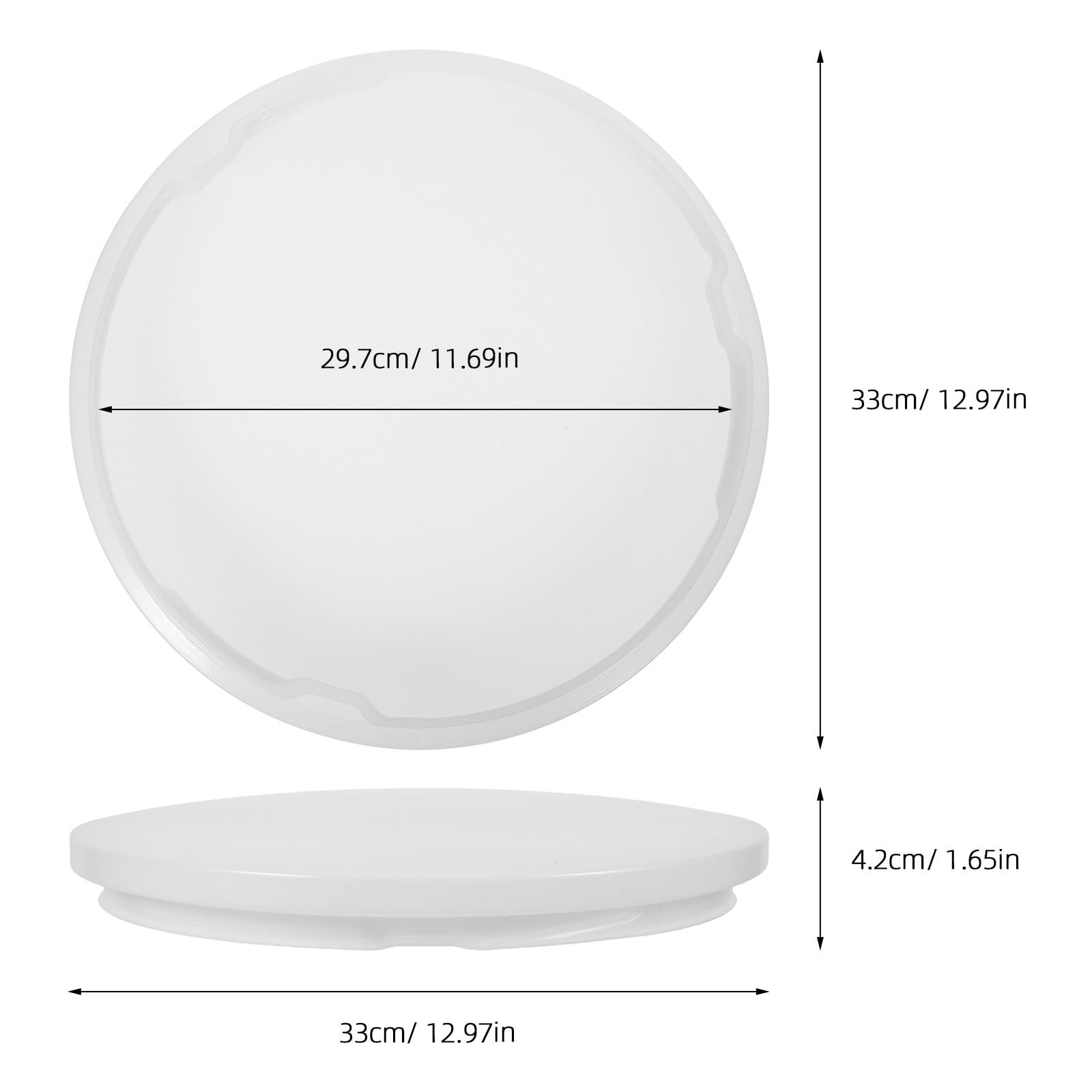 Repuesto de cubierta de plafón redonda ultrafina, pantalla de plástico blanco, 33 x 33 x 4,19 cm, ahorro de espacio y fácil mantenimiento para cocina y dormitorio
