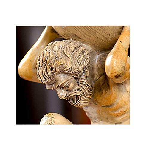 Liushi Greek God Atlas Titan Statue, Carrying The World Sculpture Hercules Atlas Figurine With Globe Resin Figure Bookends Set Of 2 Desk Decor-A 1 Set #TOP6