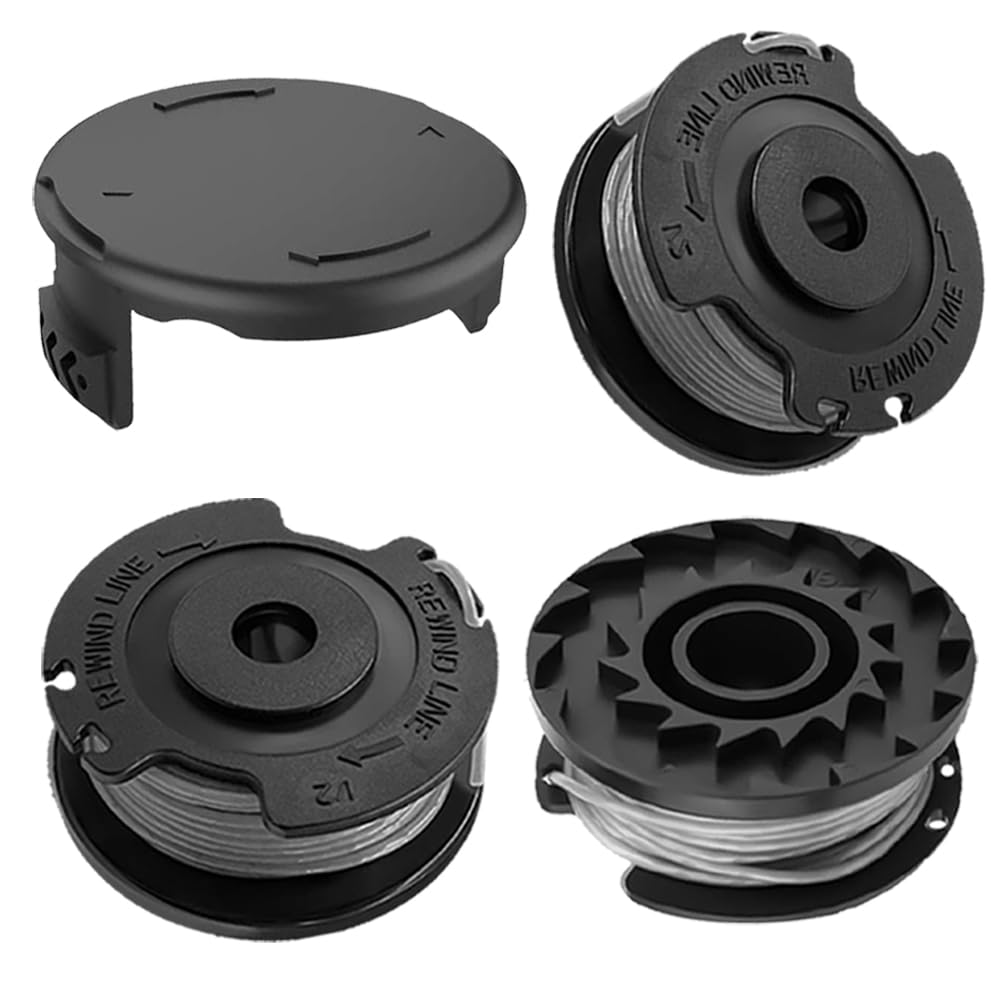 3Pcs Replacement Strimmer Line 1PcsSpool Cover Cap,Compatible with Bosch Art 23 SL Art 26 SL, EasyGrassCut 18,23,26,18-230,18-260 Autofeed Nylon Spools Wire