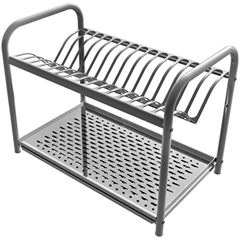 CASABRICONLINE - Scolapiatti da appoggio cm. 41 in acciaio INOX 18/10 con raccogli gocce