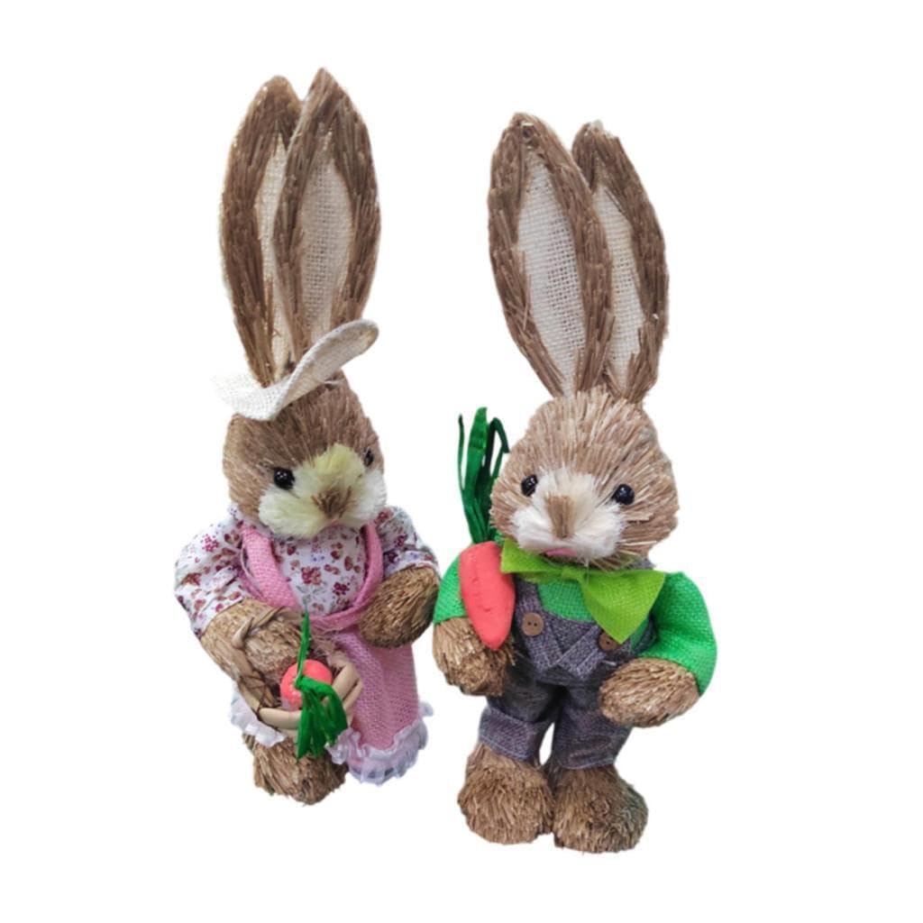 LIXSAZSE Delightful Easter Bunny Figurines Rabbit Statues Space With Artistic Craftsmanship Home Decor And Gifting Easter Bunny Figurines Animal Statues Home, Style B