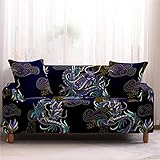 Sofa Überzug Schwarz Lila Sofahusse Spandex Couchüberzug L Form Sofaüberzug Waschbarer Couch Überzug Haustiere Bezug Sofa Ecksofa Sofabezug Rutschfester Couchbezug Stretch Sofabezüge 4 Sitzer